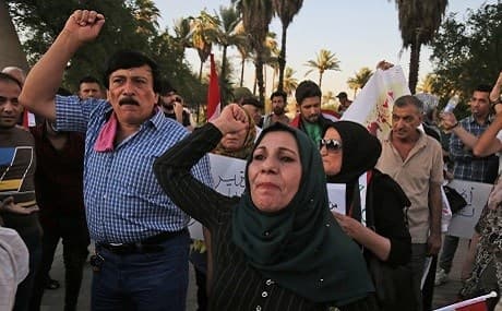 Iraqis in Baghdad protest against poor services and high unemployment, July 2018. File photo: Ahmad al-Rubaye / AFP