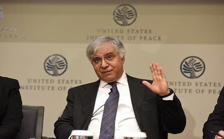 Fareed Yasseen, the Iraqi Ambassador to the United States, speaks at an event at the US Institute of Peace on April 3, 2018. File photo: USIP