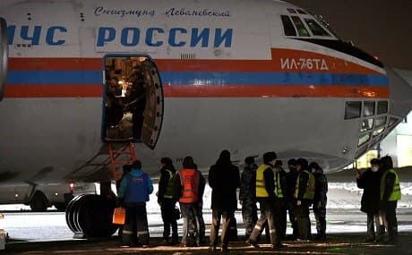 A Russian Emergencies Ministry aircraft evacuated more than 30 children of Russian citizens held in a prison in Iraq's Baghdad, July 10, 2019. Photo: Maxim Grigoryev / TASS