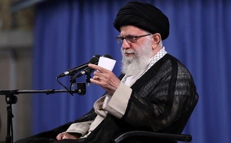 Iranian Supreme Leader Ayatollah Ali Khamenei speaks to a group of Friday preachers in Tehran, Iran, on July 16, 2019. Photo: Khamenei.ir