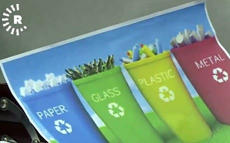 Leaflets handed to Sulaimani residents encourage them to recycle their household waste. Photo: Rudaw TV