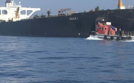 The Iranian oil tanker the Grace 1 was seized on July 4 by the British navy. Photo: AFP