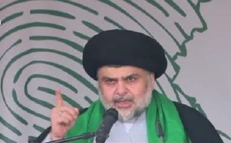 Sayirun alliance leader Muqatada al-Sadr speaking in Baghdad on March 24, 2017. Photo: Rudaw