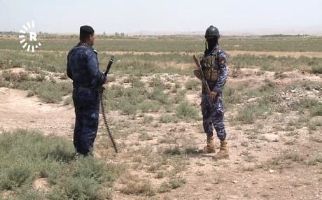 Iraqi security forces patrol Khanaqin in late August 2018. Photo: Rudaw TV