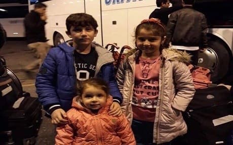 Displaced Iraqi children returning from Turkey to Iraq on August 27, 2019. Photo: Iraqi Ministry of Migration and Displaced