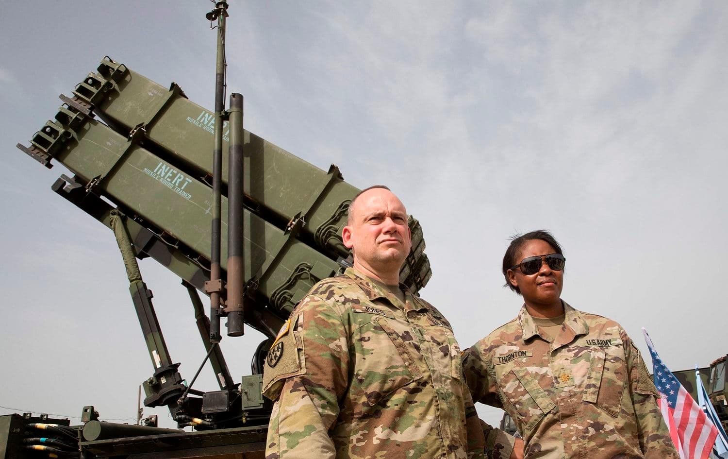 US army officers stand in front a US Patriot missile defence system during a joint Israeli-US military exercise "Juniper Cobra" at the Israeli Hatzor Airforce Base, March 8, 2018. Photo: Jack Guez / AFP