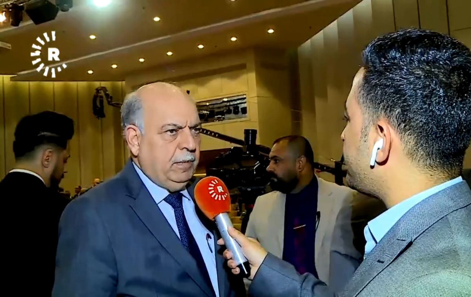 Iraqi Oil Minister Thamir al-Ghadhban speaks on the sidelines of the RCD Security and Economic Forum in Baghdad on September 28, 2019. Photo: Rudaw
