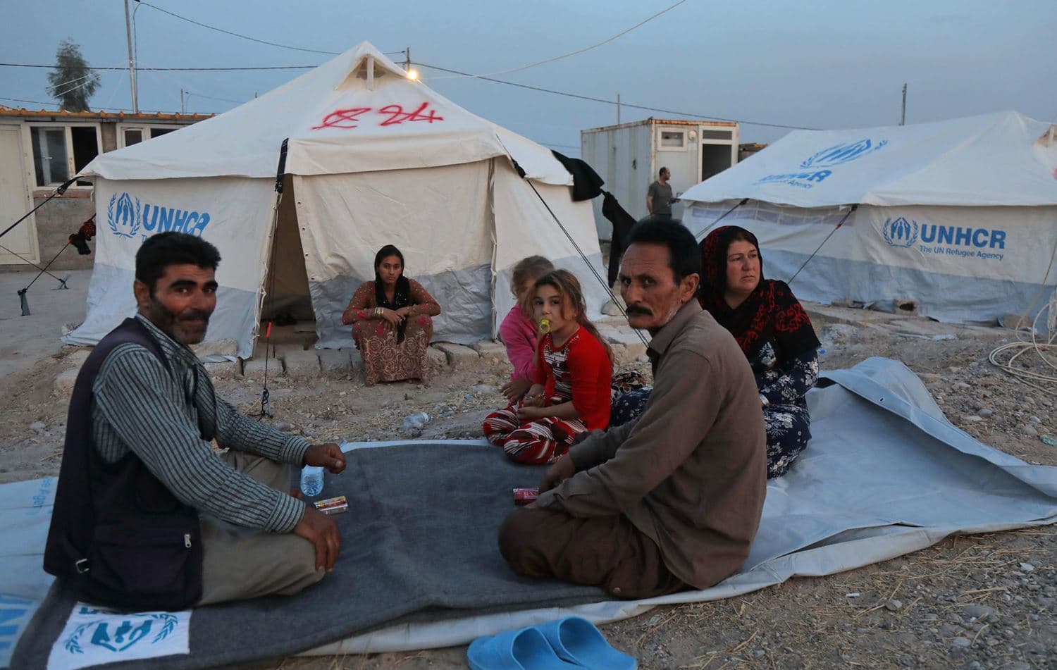 A group of Syrias who fled to the Bardarash camp on October 18, 2019 in Iraq following Turkey's invasion of northeast Syria. Photo: AFP/ Safin Hamed