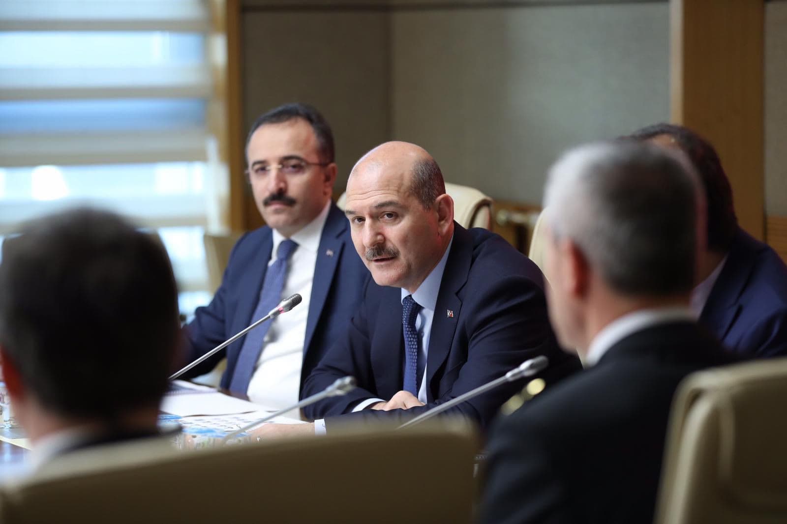Turkish interior minister Suleyman Soylu (second from left) attends an Internal Affairs Commission on Migration on November 7, 2019. Photo: Turkish interior ministry