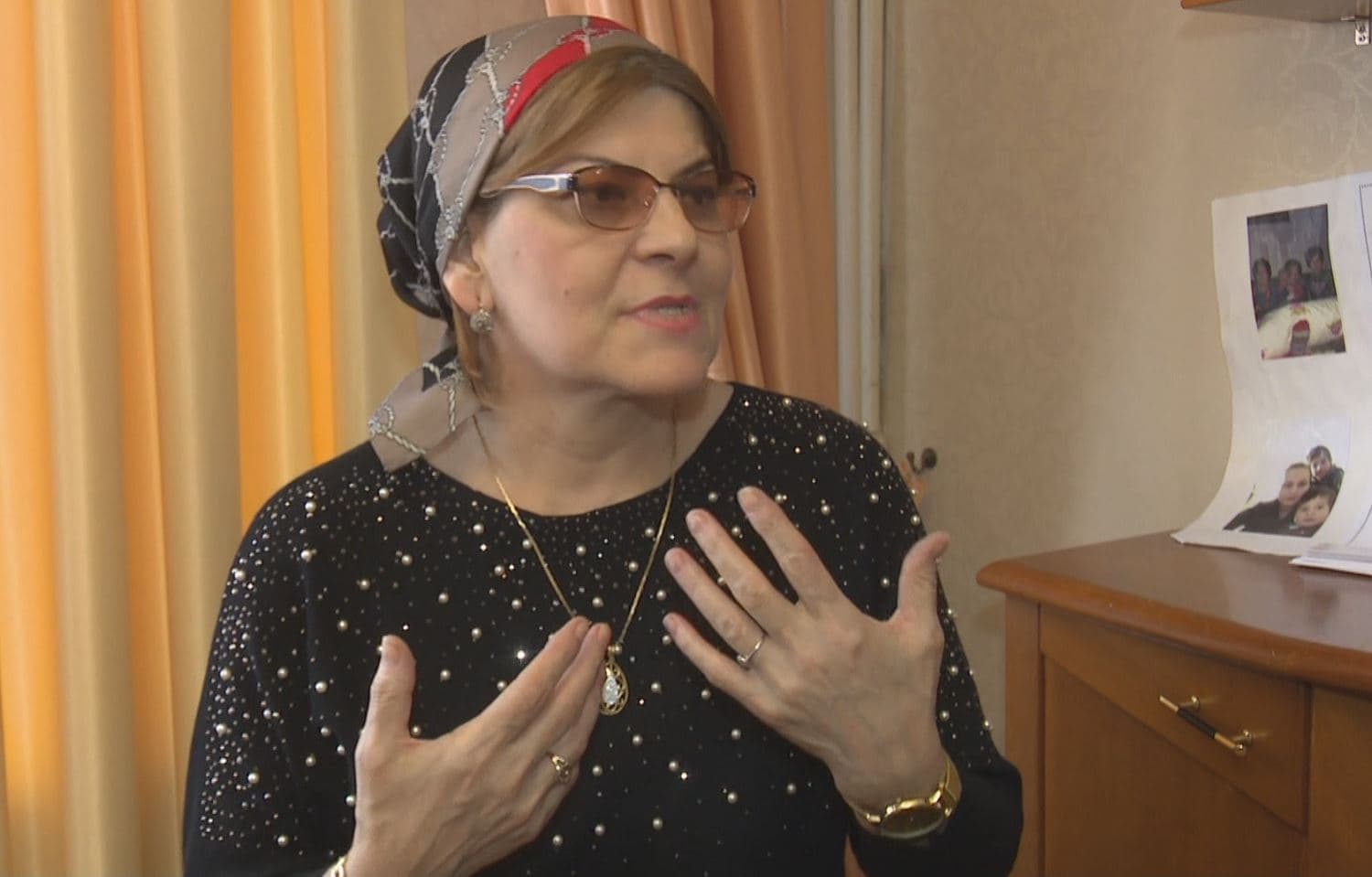 Khaida Saratov, head of the Russian Mothers Society, speaks to Rudaw in Moscow on December 2, 2019. Photo: Rudaw TV