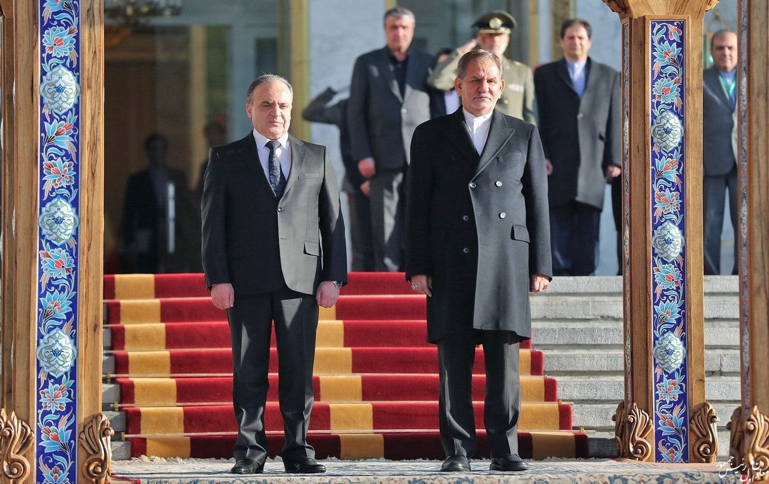 Iranian Vice President Eshaq Jahangiri meeting with Syrian Prime Minister Imad Khamis in the capital Tehran on January 13, 2020. Photo:AFP/HO/Iranian Presidency