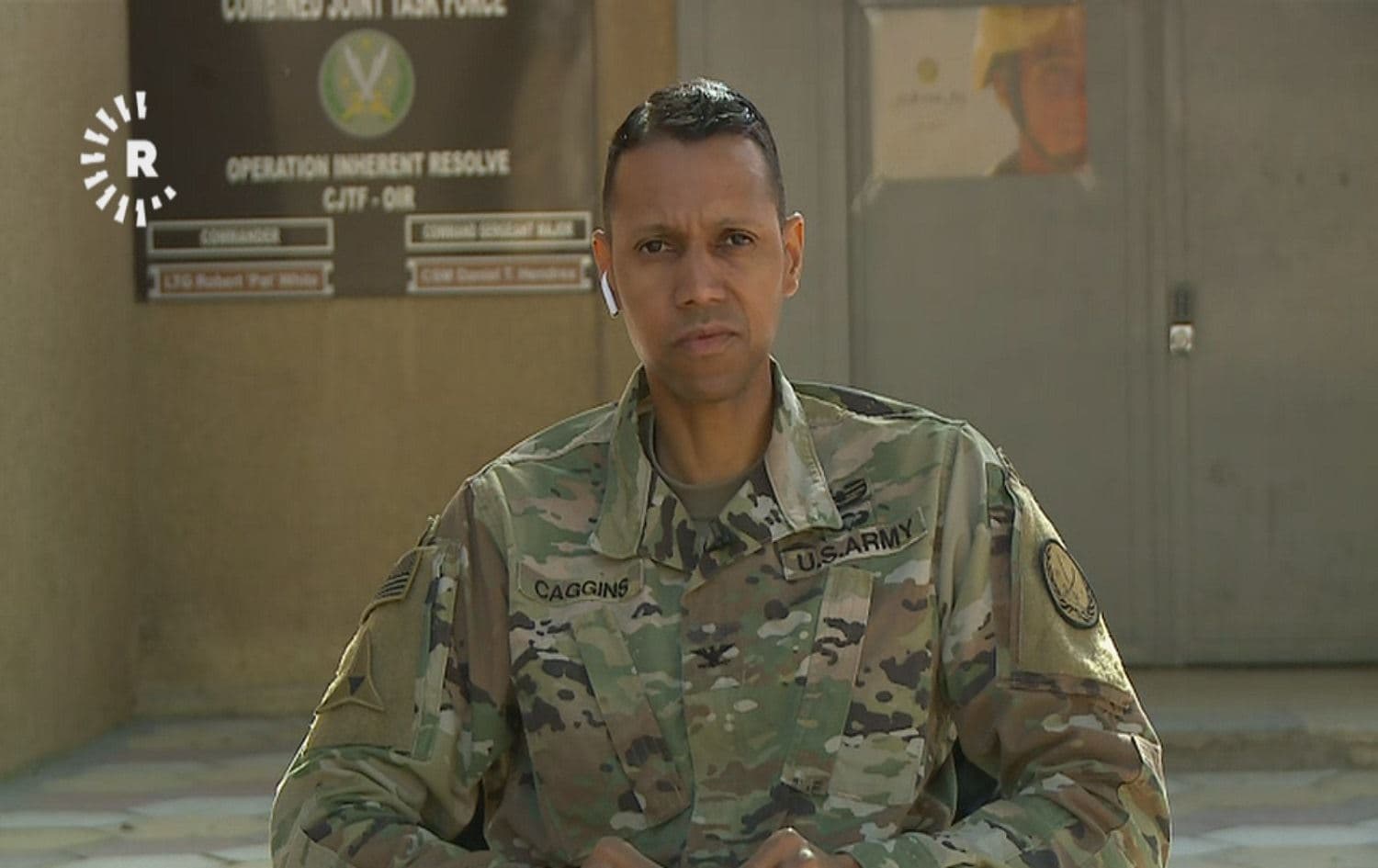 Coalition spokesman Colonel Myle B. Caggins III spoke to Rudaw on Friday. Photo: Rudaw TV