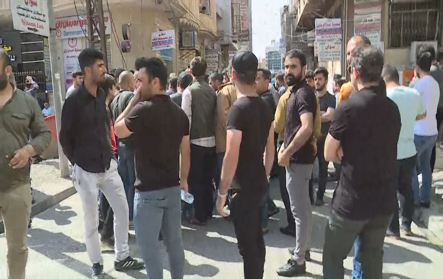 Protesters in Erbil. Photo: Rudaw TV