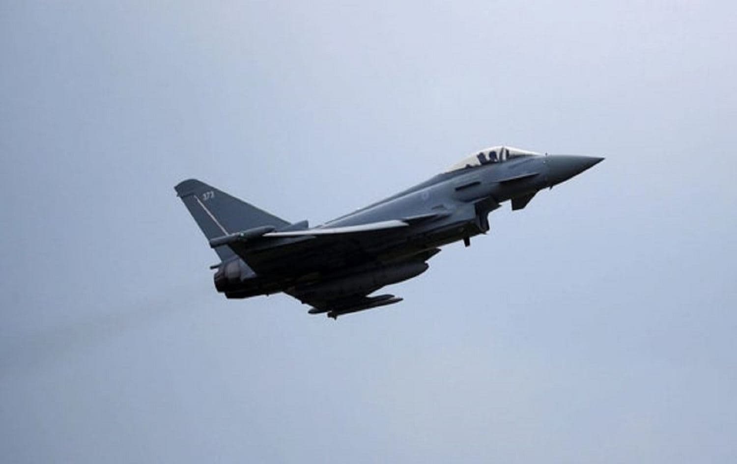 An RAF Typhoon jet takes off. File photo: Phil Noble/AFP