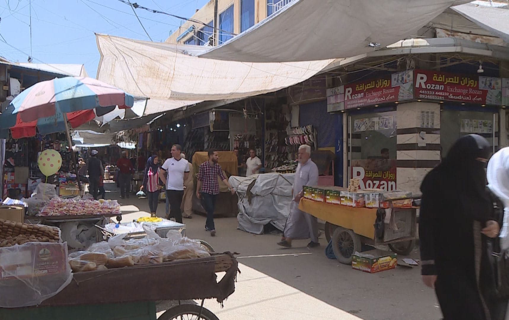 A market in the city of Qamishli on June 8, 2020. Photo: Rudaw