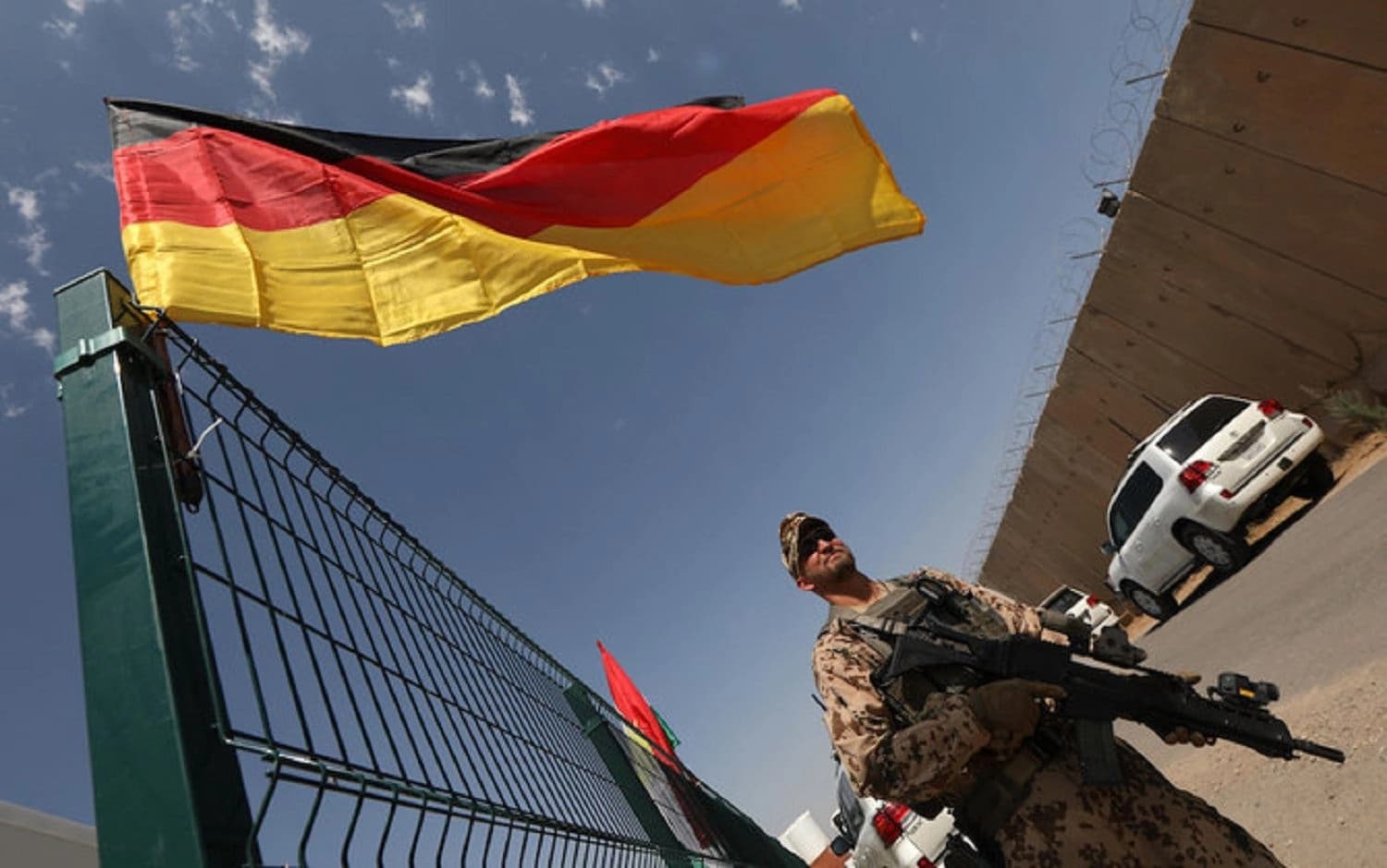 A German military advisor at the military camp of Mirra on the outskirts of Erbil, northern Iraq. File photo: AFP