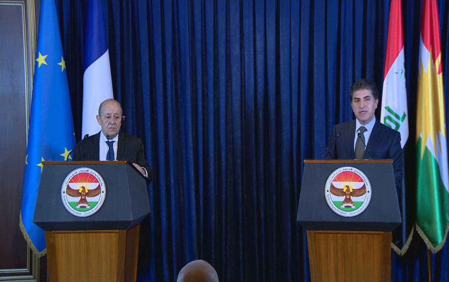 Press conference on Friday. Photo: Rudaw TV