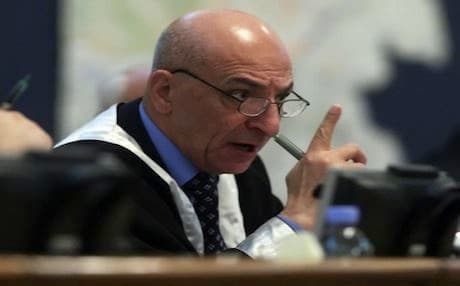 Judge Rauf Rashid at Saddam Hussein's trial. Photo: AFP