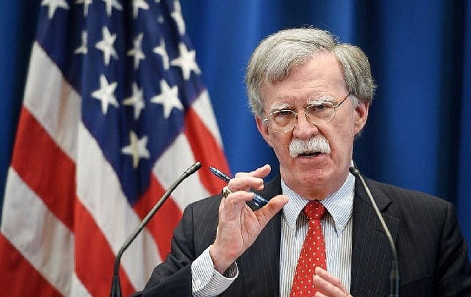 Former US National Security Adviser John Bolton spoke with Rudaw TV on July 28. File photo: AFP
