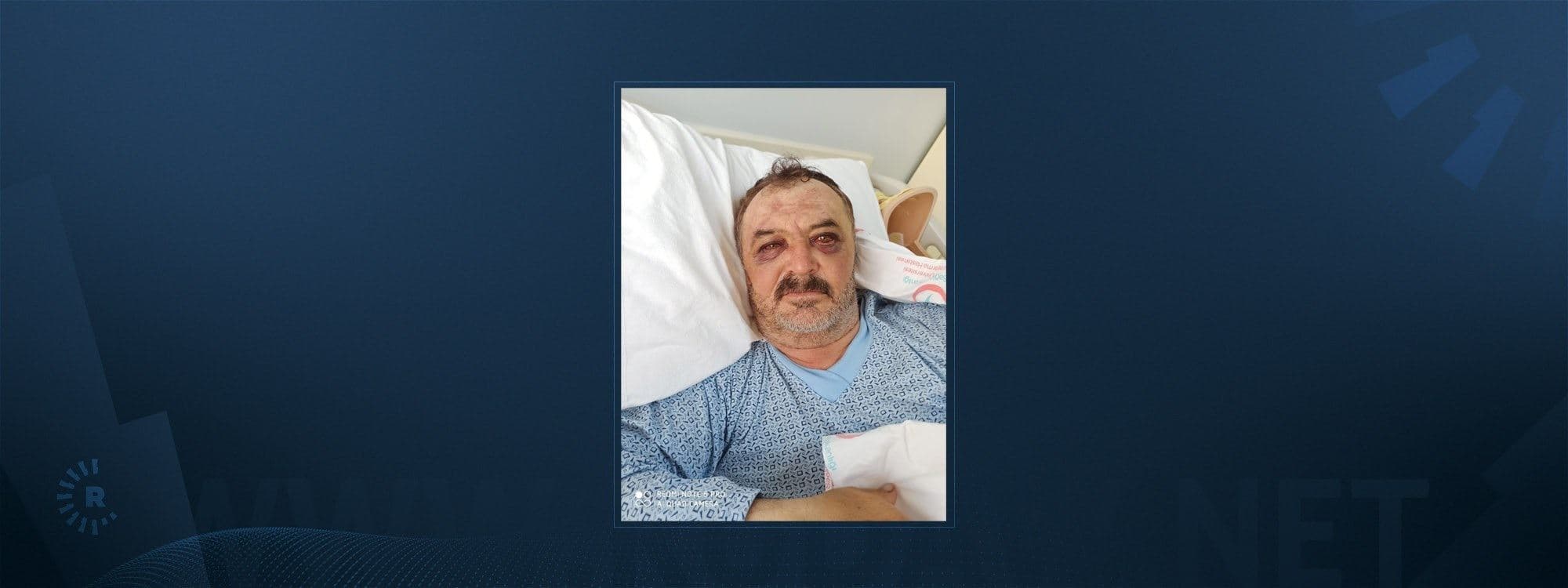 Osman Siban in hospital. Photo: social media