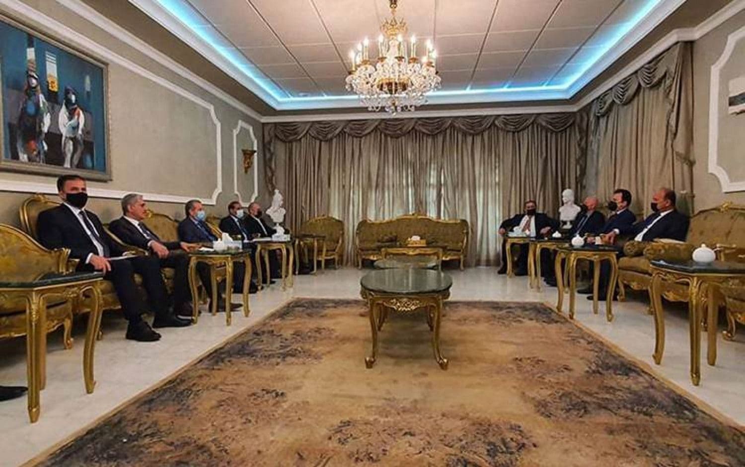KDP and PUK meeting in Sulaimani on Sunday, December 6, 2020. Photo: PUK media