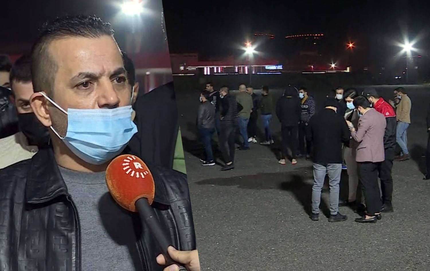 Erbil hotel and restaurant owners protests a ban on New Year celebrations in Ainkawa on December 27, 2020. Photo: Rudaw