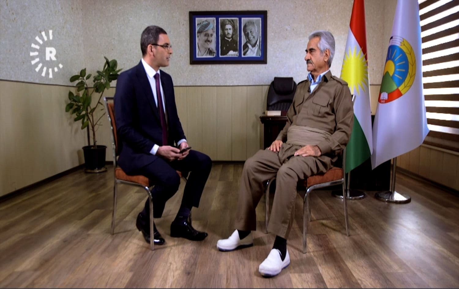 Mustafa Hijri speaking to Rudaw's Jaafar Mubasher on December 19.Photo: Rudaw