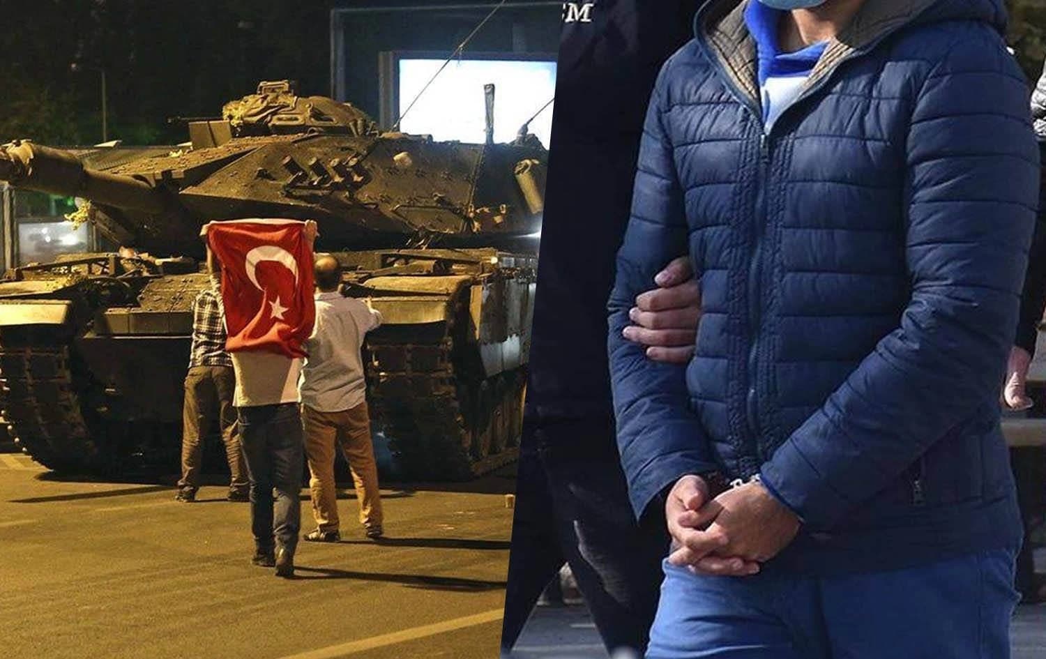 The 2016 coup and a file photo of coup suspects being arrested.Photos: AP, AA