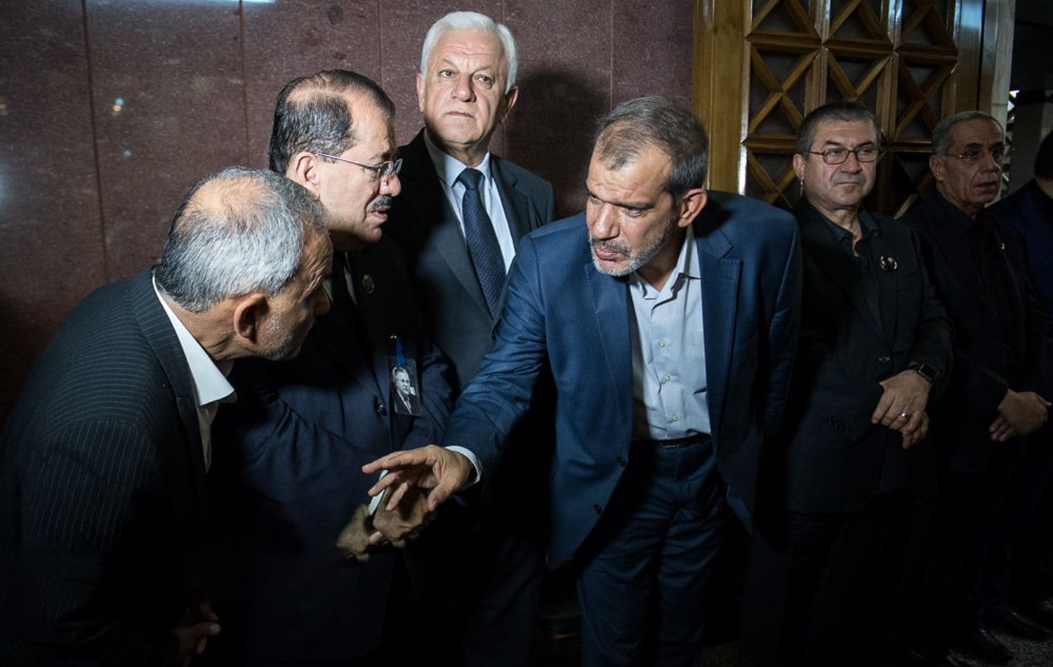 Hassan Danaeifar at a ceremony mourning the death of the late Patriotic Union of Kurdistan (PUK) co-founder and leader Jalal Talabani, on October 13, 2017. Photo: ISNA