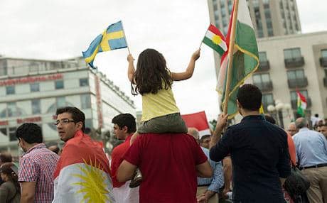 In-between shouts of “Biji Kurdistan,” children and adults from all four corners of Kurdistan stood by the dream of an independent state of their own. Photo by author
