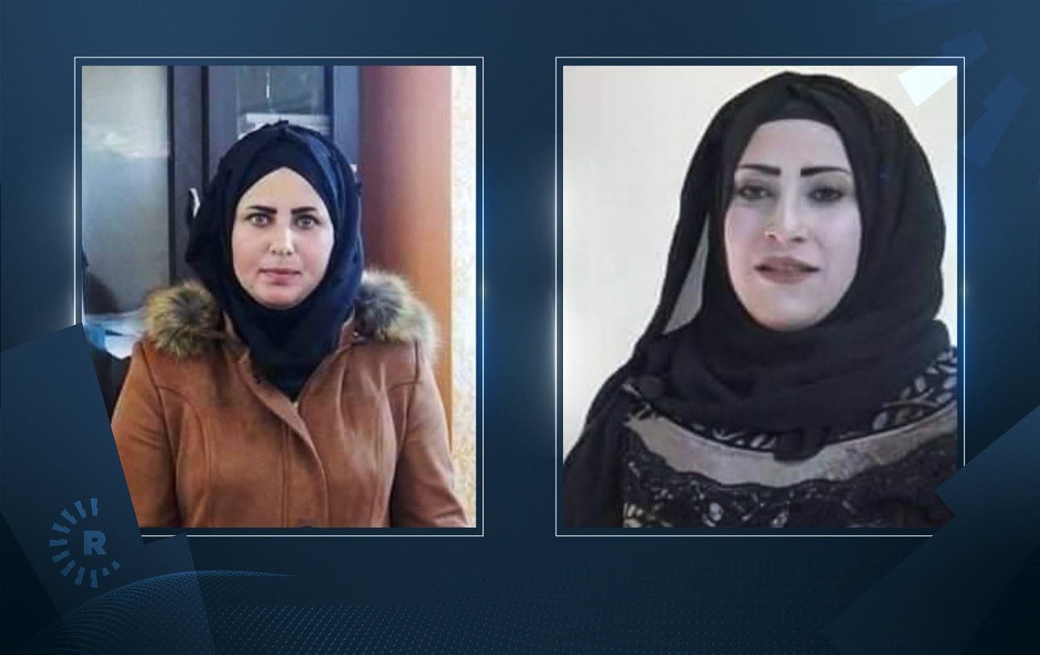 Sa’da Faysal al-Hermas (left) and Hind Latif al-Khadir (right), officials in Hasaka in northeast Syria, were assassinated by Islamic State (ISIS) on January 22, 2021. Photos: Rojava Information Centre