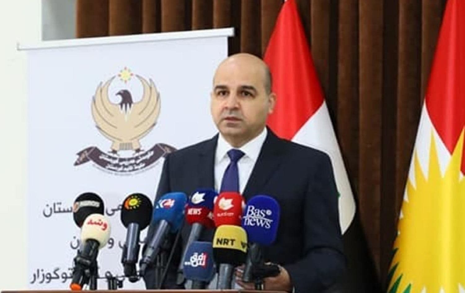 Sasan Othman Awni in a press conference on Sunday. February 8, 2021. Photo: ministry website