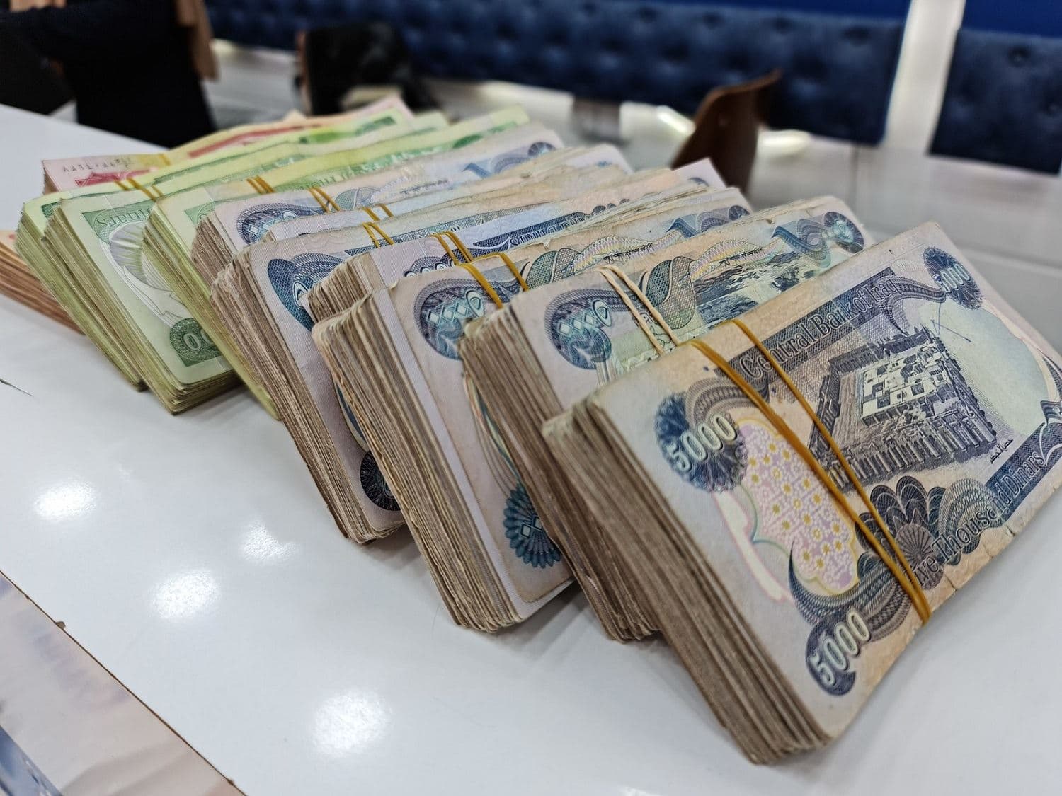 File photo of stacks of Iraqi dinars. Photo: Bilind T. Abdullah