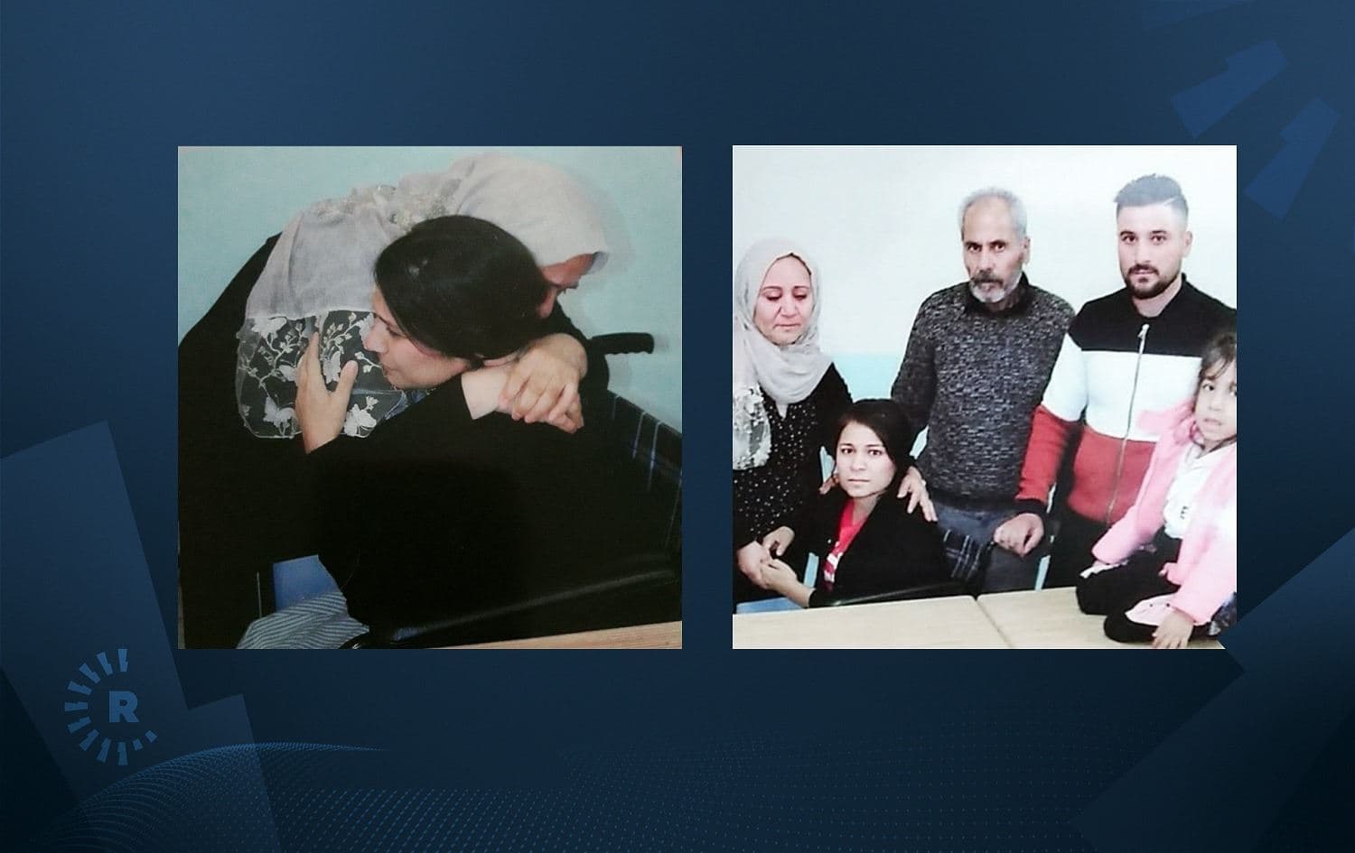 Cicek Kobane was visited by her family members in Sanliurfa prison on March 5, 2020. Photos: submitted by her family. Graphic: Mehmet Alsafar/Rudaw