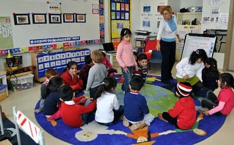 The majority of the students at Bilkent College are Kurdish, and whilst the younger ones have a very basic understanding of English, the improvement is apparent by third grade. Photo courtesy of Bilkent College