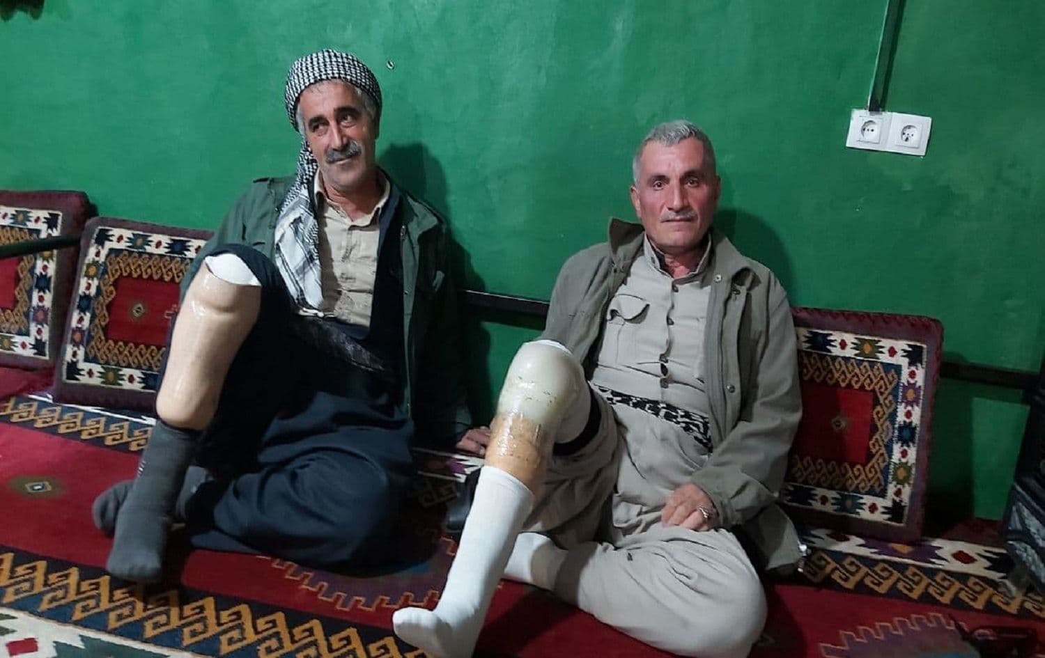 Maref Pur (R) and Mahmoud Pur in Sardasht, Iran. Photo: Jabar Dastbaz