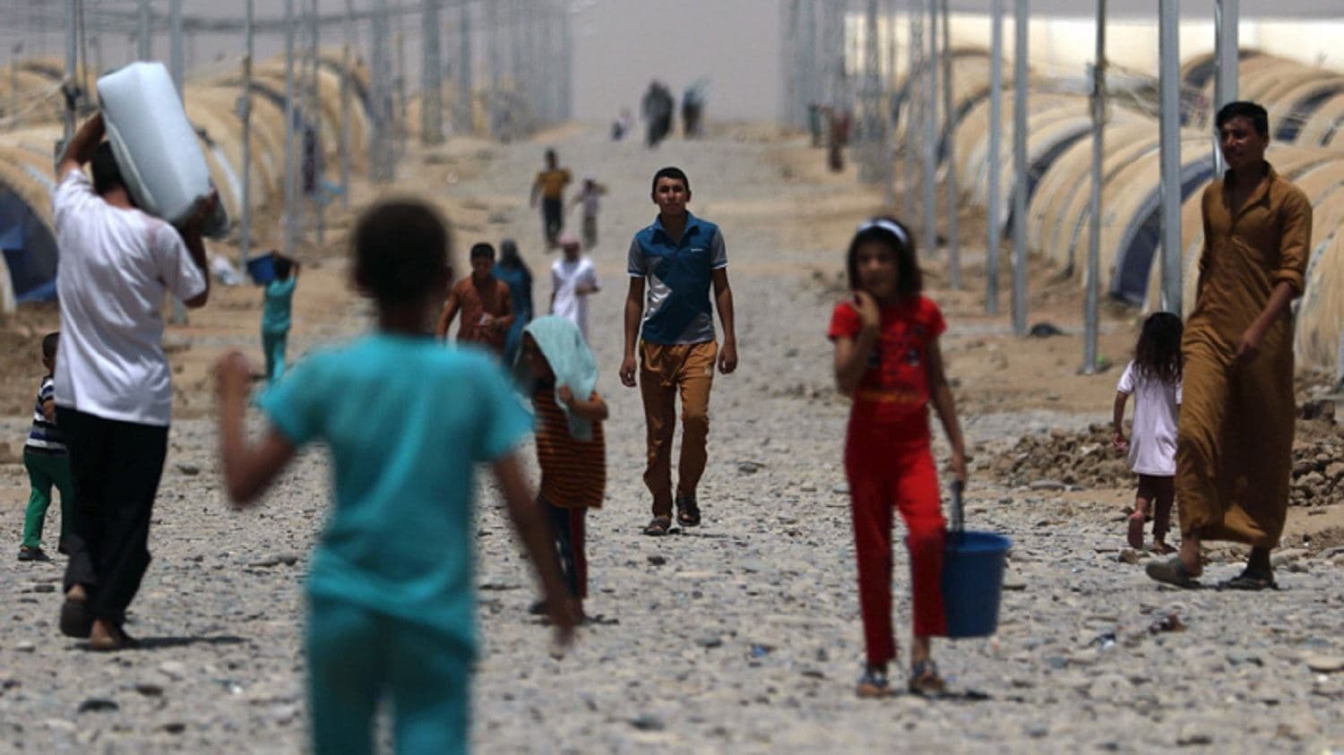 A camp in Nineveh province. File photo: AFP