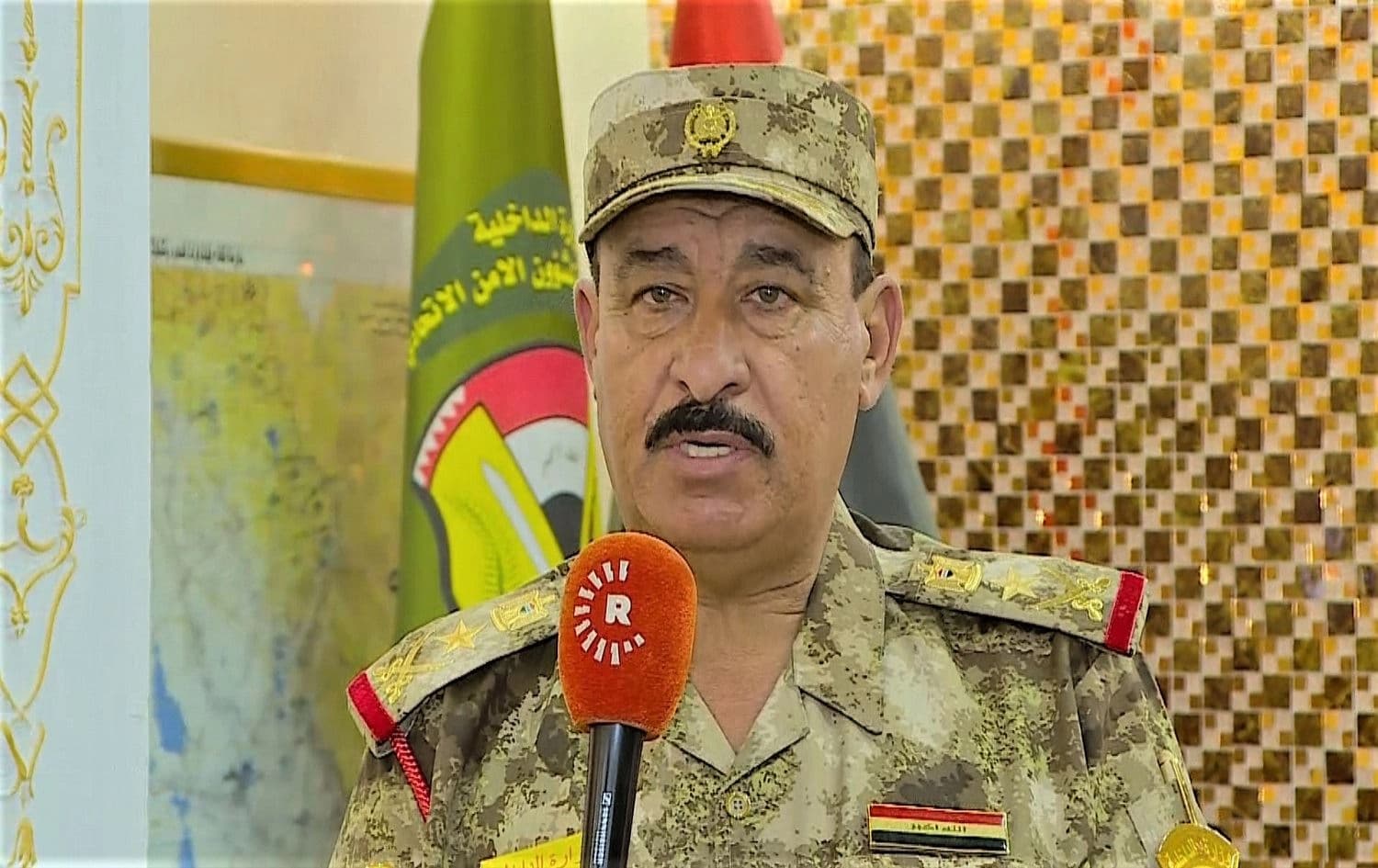 Border guards commander Hamid Abdullah Ibrahim speaks to Rudaw on May 5, 2021. Photo: screenshot
