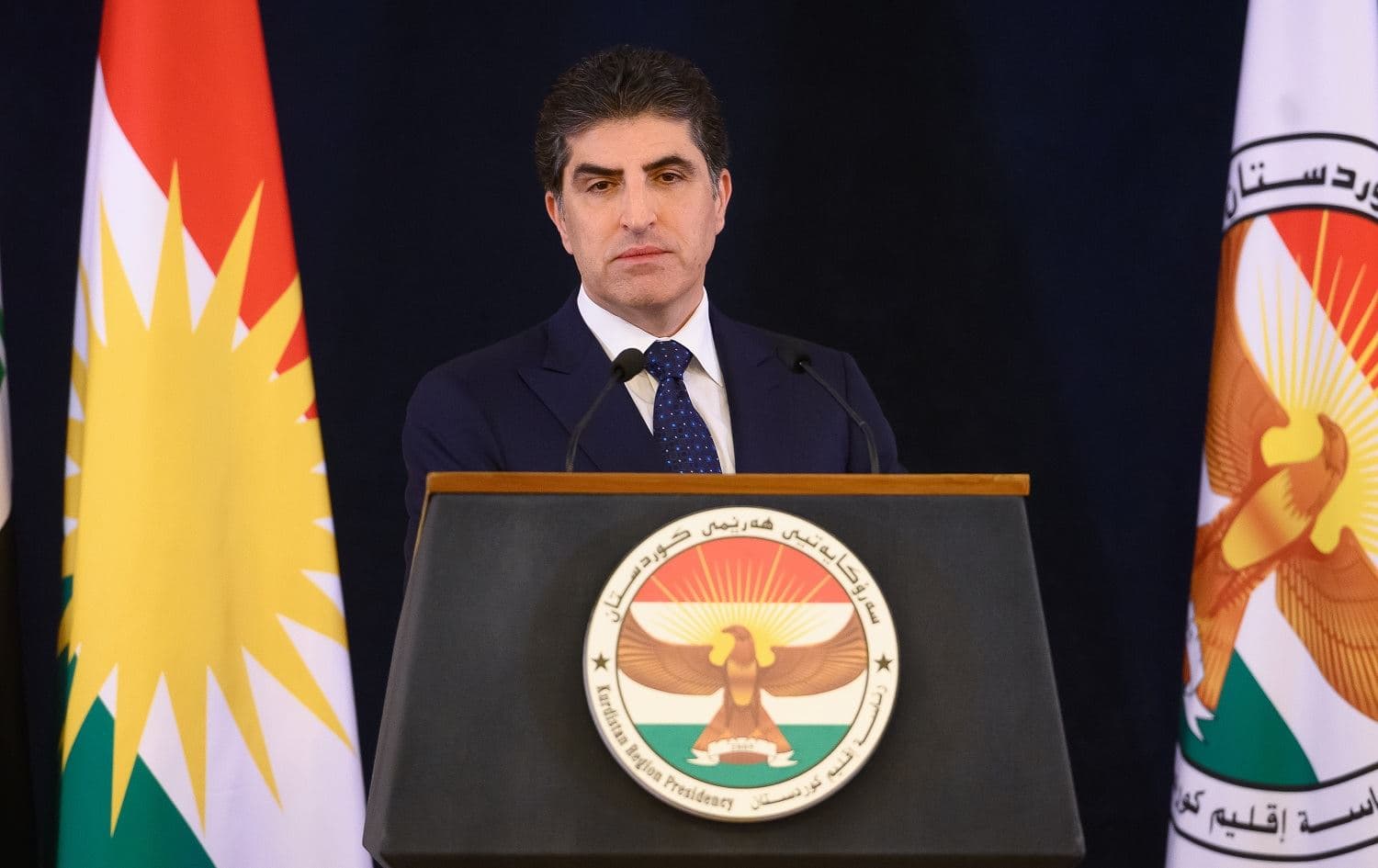 President of the Kurdistan Region Nechirvan Barzani pictured during a press conference in Erbil. File photo: Bilind T. Abdullah/Rudaw