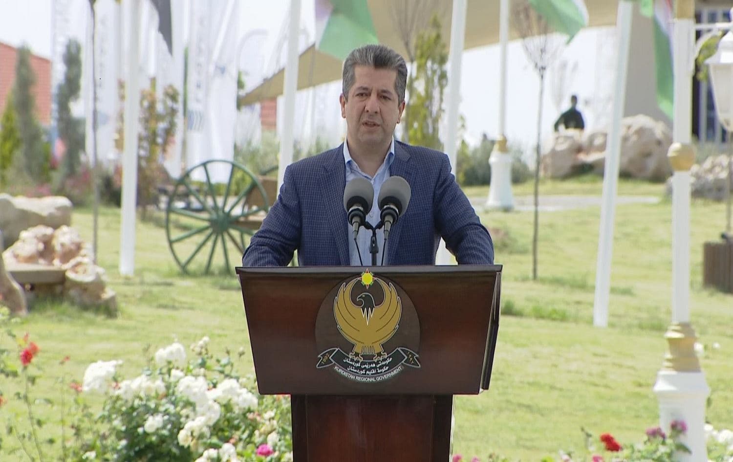 PM Barzani opens the cable car project in Duhok on May 9, 2021. Photo: Rudaw