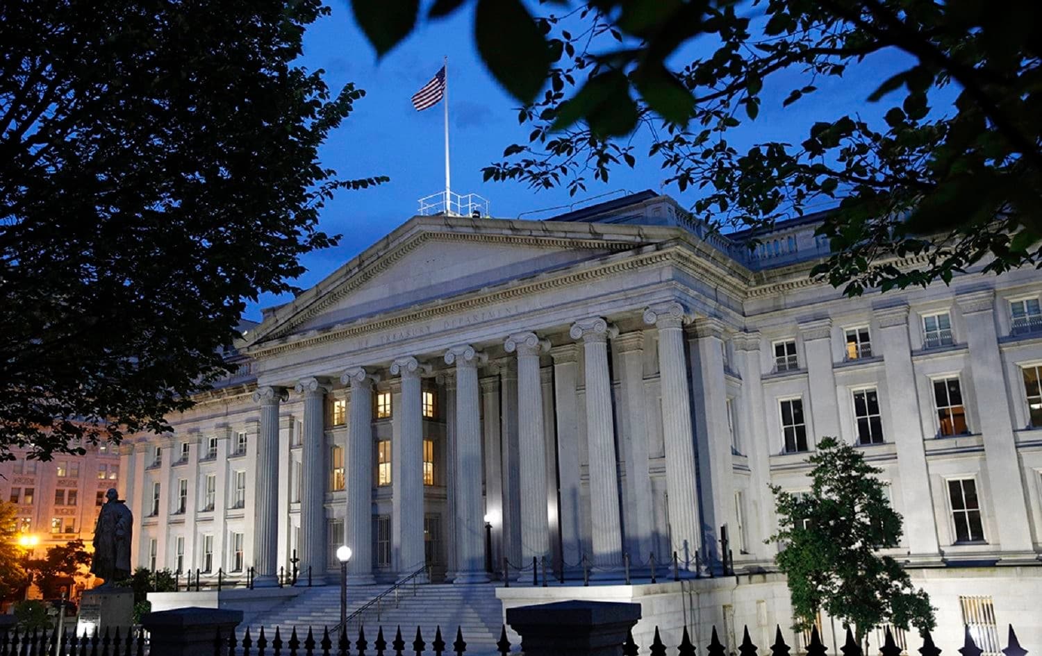 The US Treasury Department building. File photo: Patrick Semansky/AP