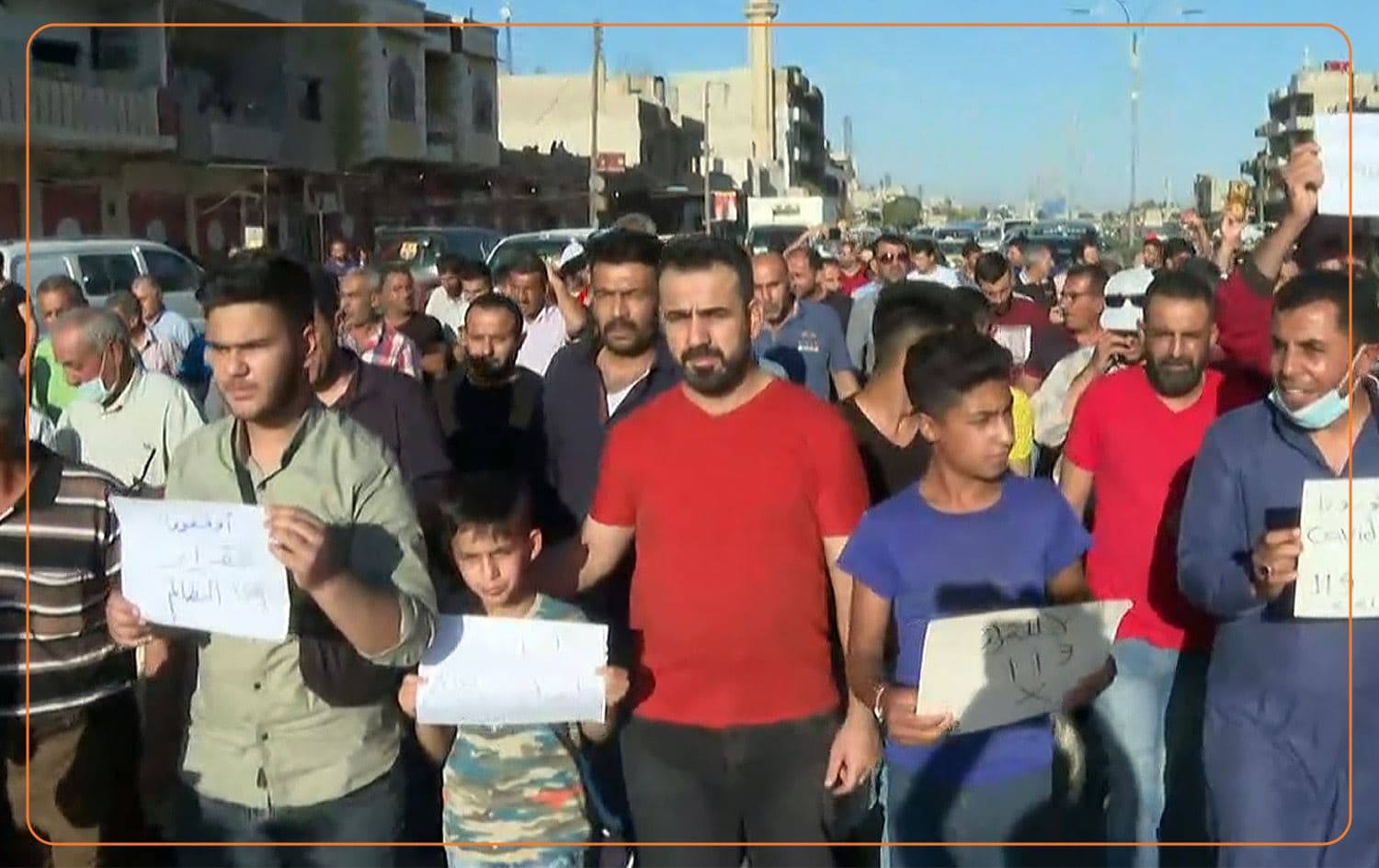 Protests in Qamishli on May 18, 2021. Photo: Rudaw