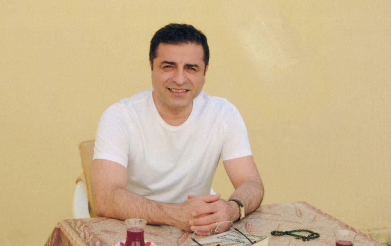 File photo of Selahattin Demirtas in jail. Photo: Basak Demirtas Twitter account.