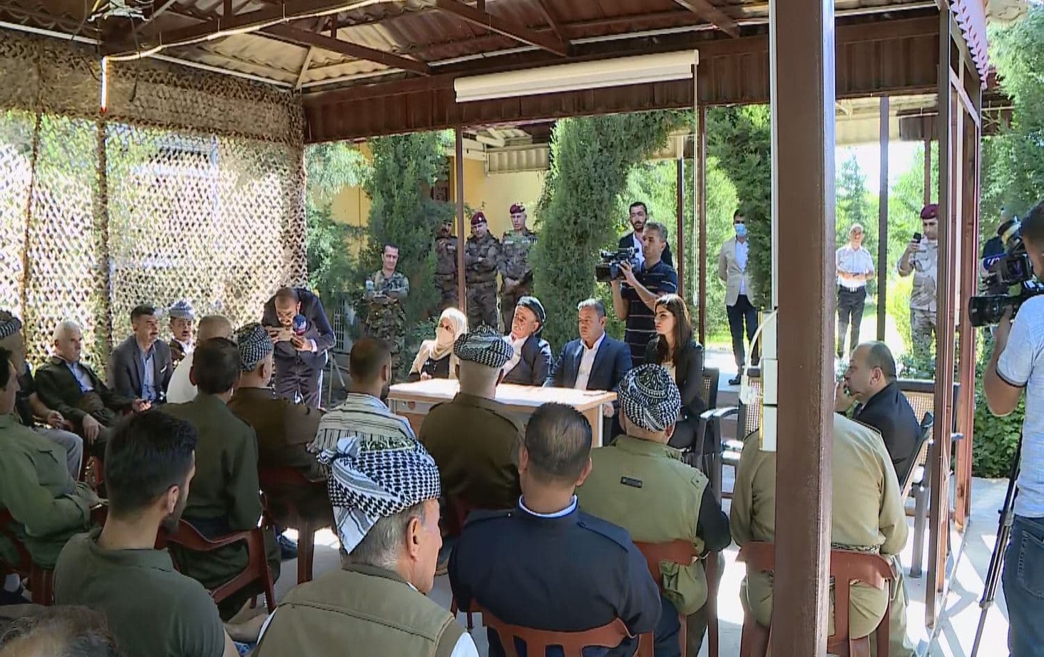 Kurdish and Iraqi MPs meet with village chieftains in Duhok province on June 8, 2021. Photo: Rudaw