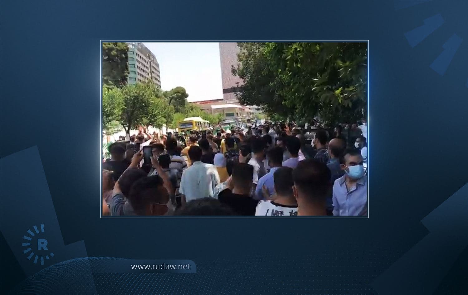 Protests against water shortages reached Iran on Monday. Photo: screenshot/social media
