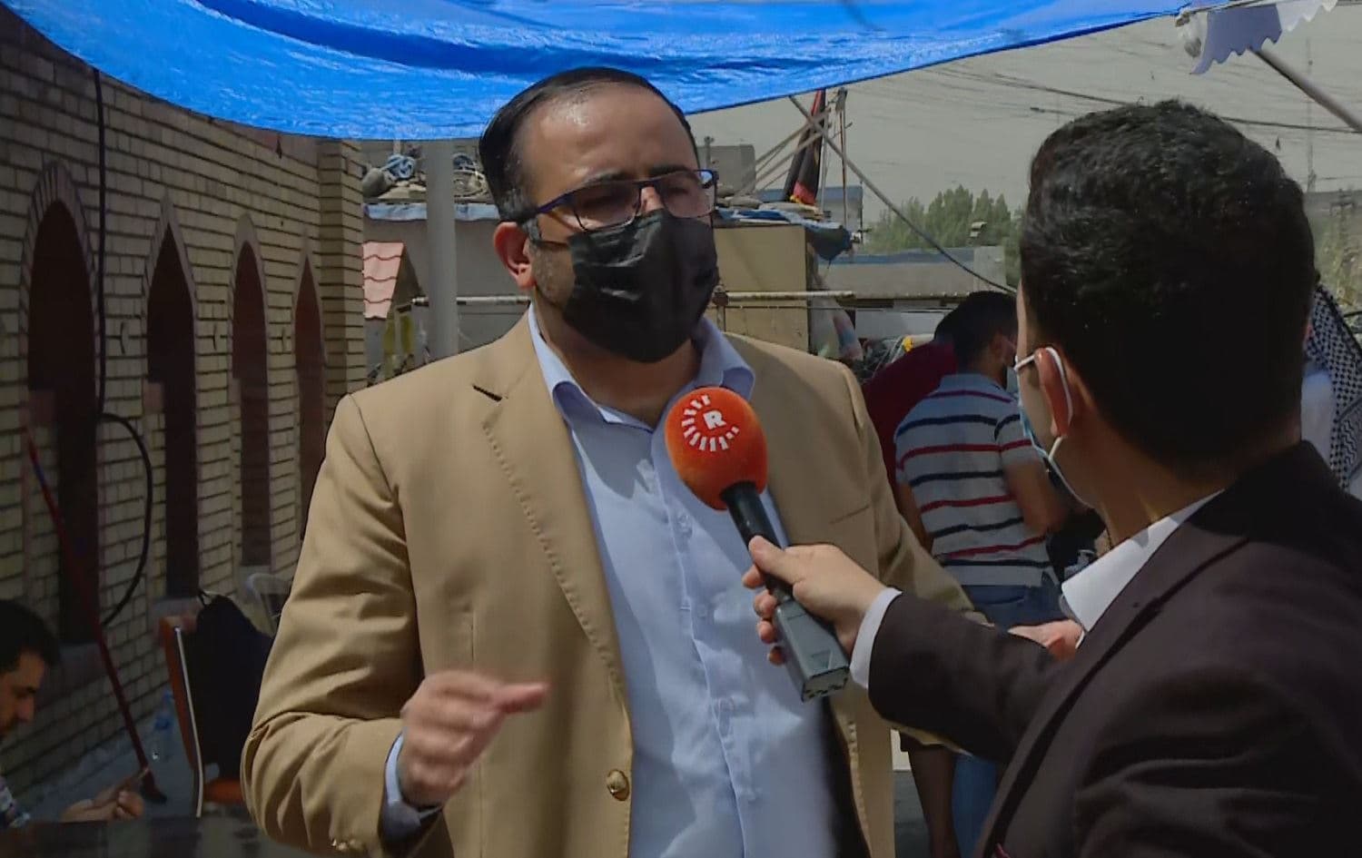 Iraqi health ministry spokesperson Saif al-Badr speaks to Rudaw in Baghdad’s Sadr City on August 13, 2021. Photo: Rudaw
