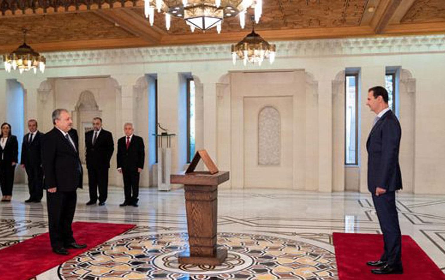 Suriye Devlet Başkanı Beşar Esad, yeni kabinenin ilk toplantısına başkanlık etti / Foto: SANA
