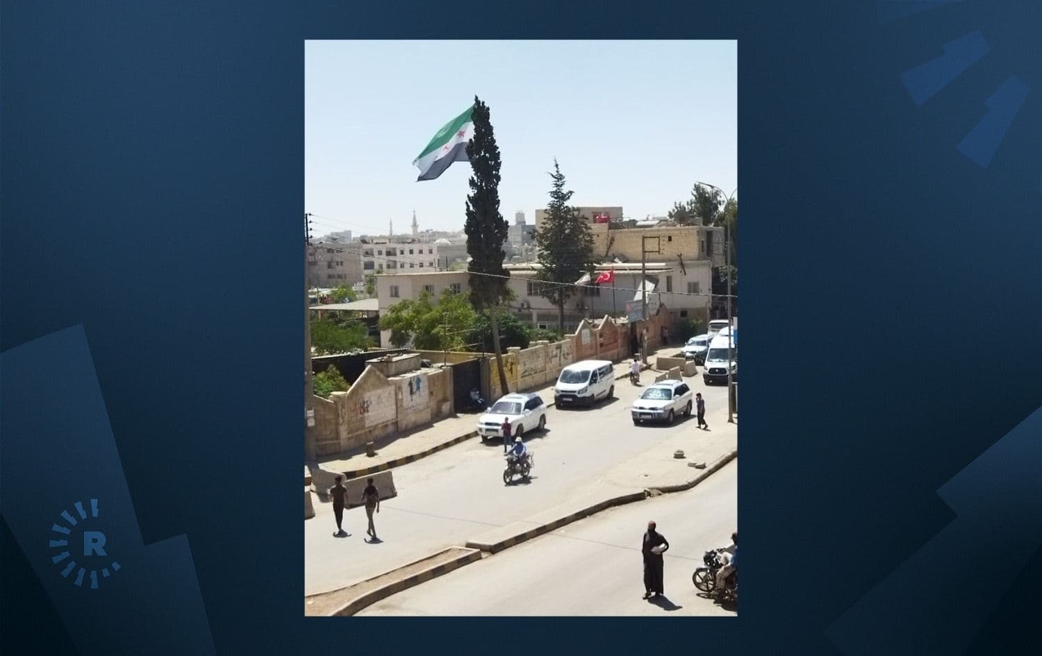 The view out the window where Kurdish migrants are staying in Azaz, northern Syria. Photo: submitted to Rudaw on September 1, 2021