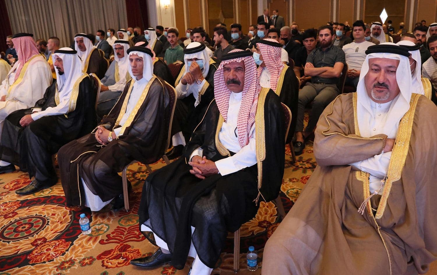 Iraqis attend the conference of peace and reclamation organised by US think-tank Center for Peace Communications (CPC) in Erbil on September 24, 2021. Photo: Safin Hamed/AFP