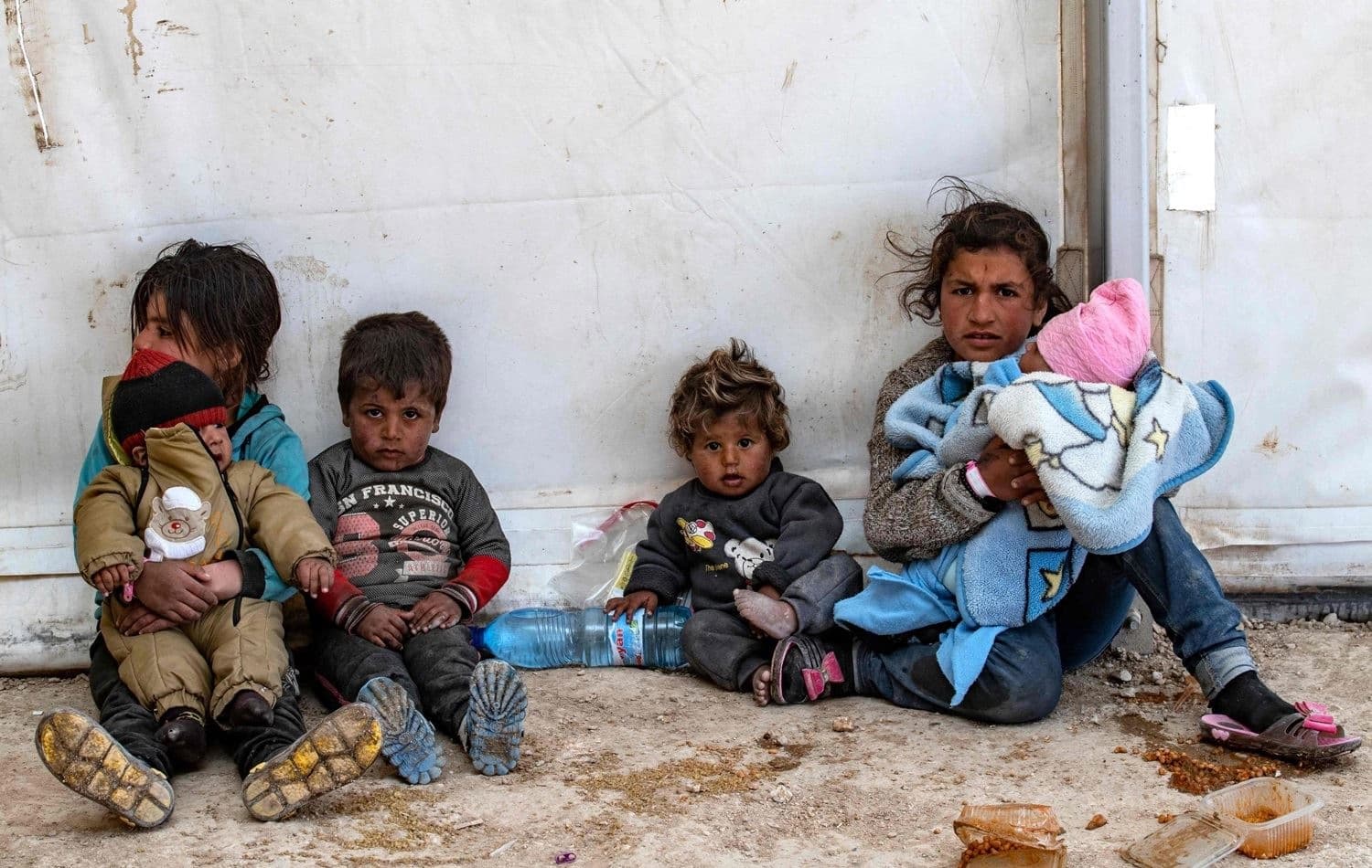 Children at al-Hol camp, Syria. Photo: AFP